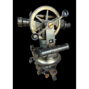 Brass And Steel 'theodolite' Measuring Instrument - Paris (france) - Late 19th Century