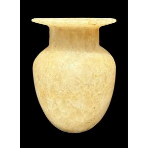 Antique-style Alabaster Vase 'grand Tour Souvenir' - Italy/france - 19th Century