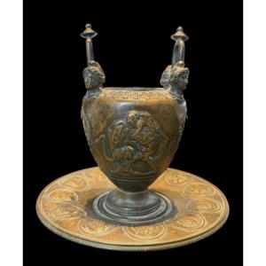 Inkwell In The Grand Tour Or Neoclassical Style - France - 19th Century