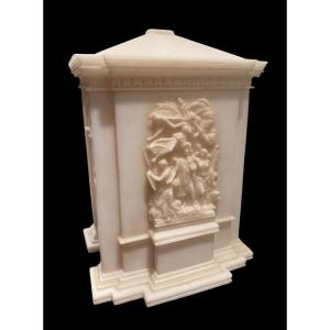 Architectural Model In White Marble 'souvenir Of The Grand Tour' - Italy - Late 19th Century