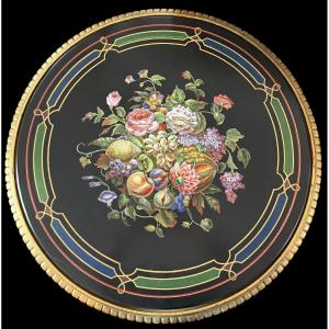 Micromosaic Table Attributed To The Workshop Of Michelangelo Barberi - Italy - 19th Century