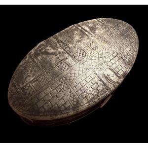 Rare Engraved Wrought Iron Tobacco Box - France/germany - Early 17th Century