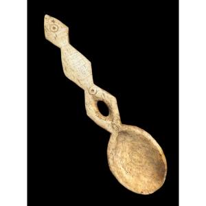 African Bone Spoon From The 'lega/warega' Tribe Of Congo - Africa - Late 19th Century