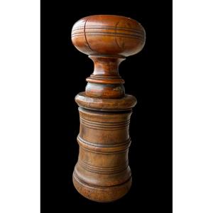 Small Boxwood Tobacco Mortar With Its Pestle - 17th/18th Century