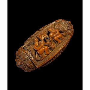 Corozo Nut Snuffbox, Napoleonic Period - France - Early 19th Century