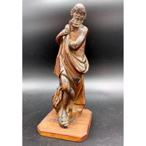 Statue, Wooden Sculpture, Saint, 18th