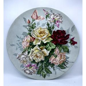 Large Dish In Limoges Porcelain By Jean Pouyat