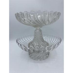 2 Baccarat Crystal Bowls Bambou Model