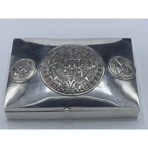 Box, Snuffbox In Mexican Sterling Silver