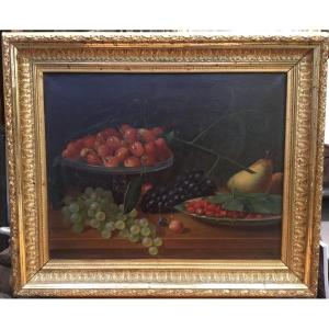 Still Life With Fruits Oil On Canvas Circa 1890