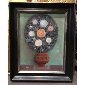 S. Klapper - Painting Bouquet Of Flowers 1963