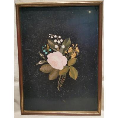 Marquetry Marble Flower Decor 19th