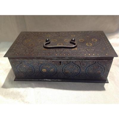 Kadjar - Damascene Iron Box Set Iran 19th
