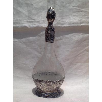 Holland 19th - Silver And Crystal Bottle