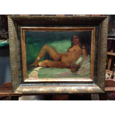 Z. Nagy - Painting "the Tigress" Oil 1917