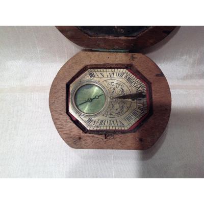 18th Sundial Compass In Its Box