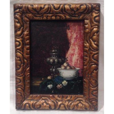 G. Barrier - Nature Morte Au Samovar Et Coupe De Fruits