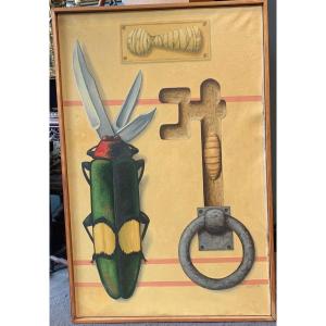 Ph. West - Password Oil On Canvas 1976