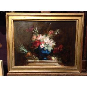 Nature Morte Au Bouquet De Fleurs 19eme