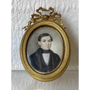 19th Century Miniature On Ivory 