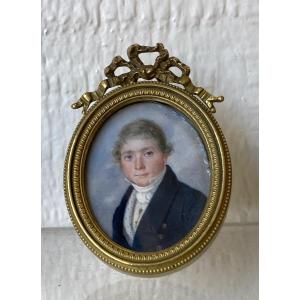 19th Century Miniature On Ivory 