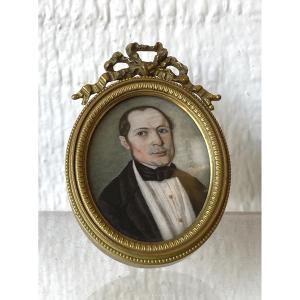 19th Century Miniature On Ivory 