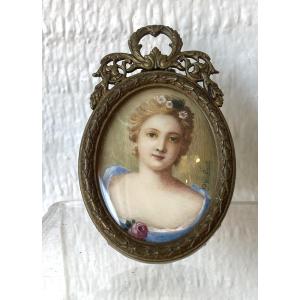 19th Century Miniature On Ivory