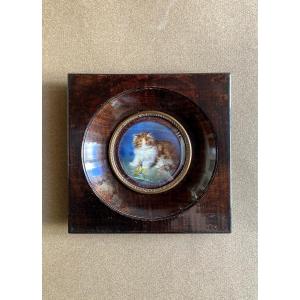 Miniature On Ivory, Late 19th Century