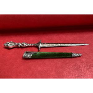 Silver Virtue Dagger From The Romantic Period 
