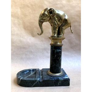 Bronze And Marble Elephant Watch Stand - Garnier