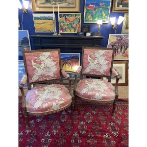 Pair Of Louis XVI Style Armchairs