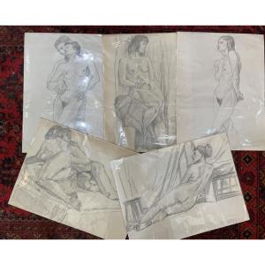 Set Of 5 Nude Drawings #2