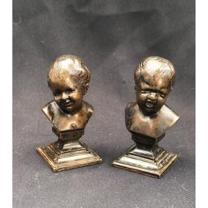 Bronze Sculptures: Laughing Jean And Crying Jean