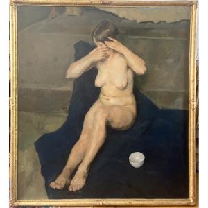 Georges Van Puyenbroeck (1906-1982) Sitting Nude