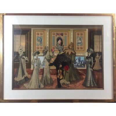 Paul Dufrane (1922-1999), Violinist. Collage