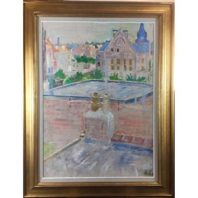 Anne-pierre De Kat (1881-1968), Rooftops Of Watermael-boitsfort Brussels