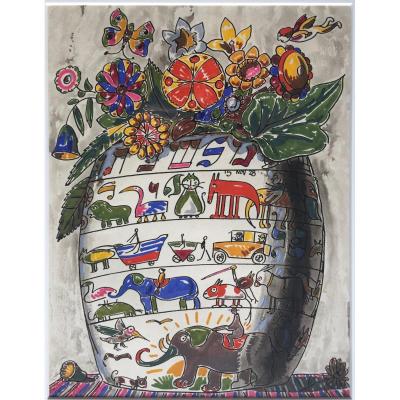 Alfred Ost (1884 - 1945), Bouquet Of Flowers In A Vase