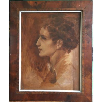 Karel Van Belle (1884-1959)  Portrait Of A Woman In Profile