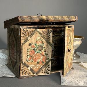 Polychrome Folk Art Cabinet 19th