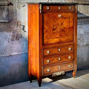 Louis XVI Style Inlaid Secretaire
