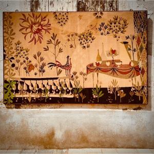 Tapestry Le Déjeuner By René Fumeron Circa 1960