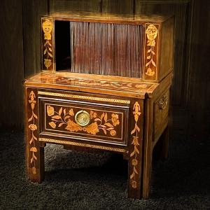 Sofa End Table - Library Staircase - Flower Marquetry