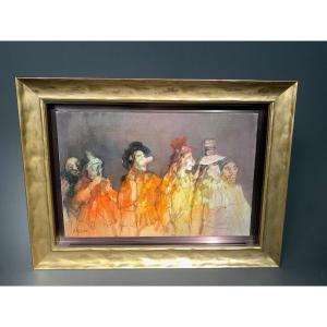 Jansem "carnival" Oil On Canvas