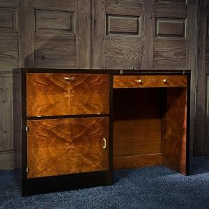 Secretary Console Art Deco Walnut 
