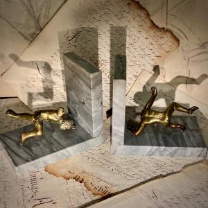 Pancratiast Or Gladiators Bronze And Marble Book Presses 