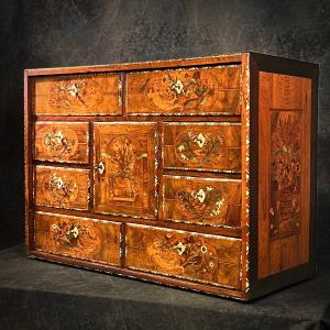 Flowers And Birds Marquetry Cabinet