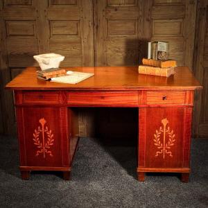 19th Century Mahogany Laurel And Torch Desk 