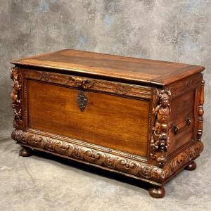 17th Century Burgundy Walnut Chest