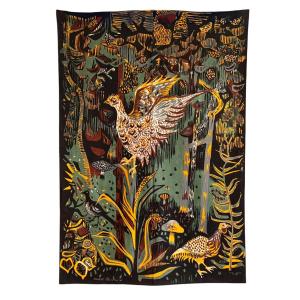 Undergrowth Signed André Minaux Nr 35/200 Braun Edition Printed Canvas In “tapestry” Style