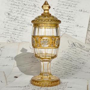 Pokal Candy Box Bohemian Crystal Cut And Engraved